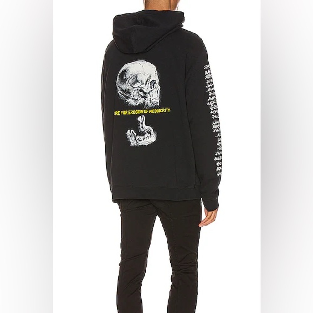 RtA 95 HOODIE IN 5 YEAR BLACK Hoodie Skull Centre for erosion of mediocrity‎ L